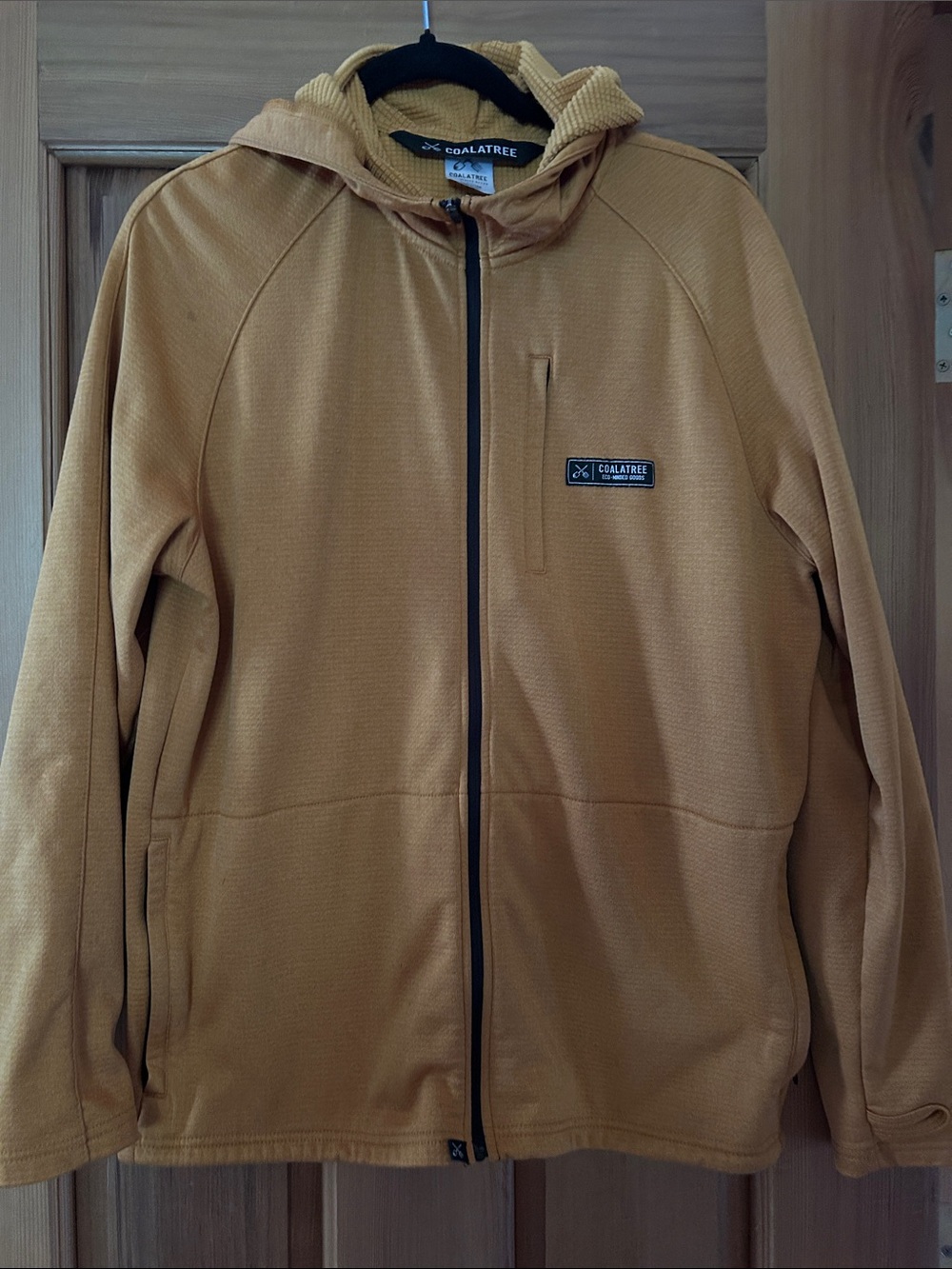 Coalatree Men's Lightweight Hooded Zip Jacket - Mustard